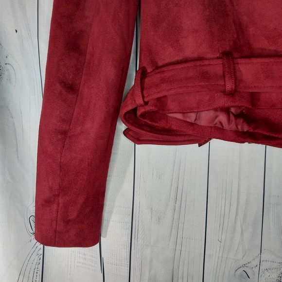 Romeo & Juliet Couture Faux Suede Moto Biker Jacket - Picture 11 of 14